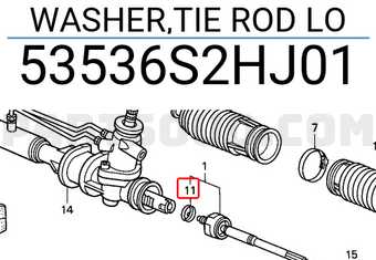 Honda 53536S2HJ01 WASHER,TIE ROD LO