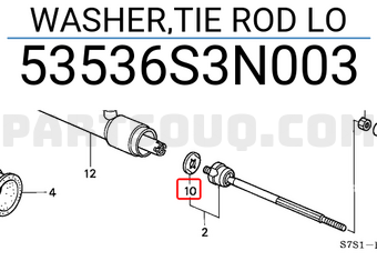 Honda 53536S3N003 WASHER,TIE ROD LO
