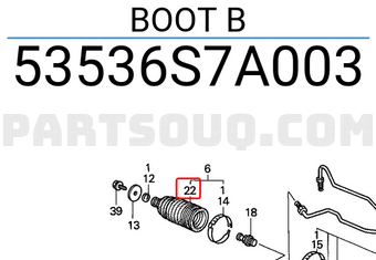 Honda 53536S7A003 BOOT B