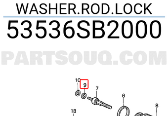 Honda 53536SB2000 WASHER.ROD.LOCK