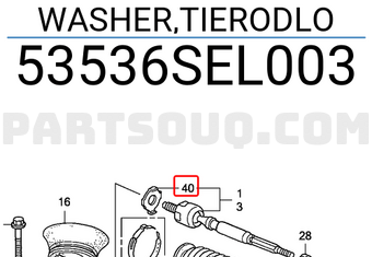 Honda 53536SEL003 WASHER,TIERODLO