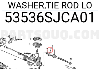 Honda 53536SJCA01 WASHER,TIE ROD LO