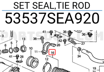 Honda 53537SEA920 SET SEAL,TIE ROD