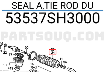 Honda 53537SH3000 SEAL A,TIE ROD DU