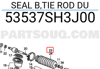 Honda 53537SH3J00 SEAL B,TIE ROD DU