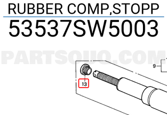 Honda 53537SW5003 RUBBER COMP,STOPP