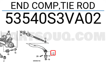 Honda 53540S3VA02 END COMP,TIE ROD