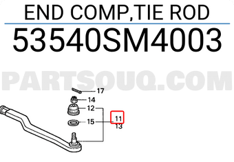 Honda 53540SM4003 END COMP,TIE ROD