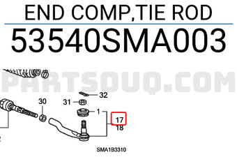 Honda 53540SMA003 END COMP,TIE ROD