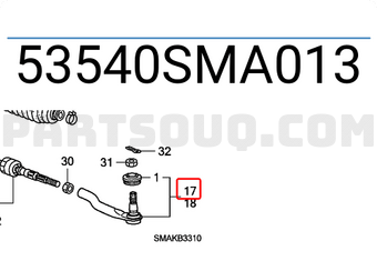 Honda 53540SMA013 END COMP,TIE ROD