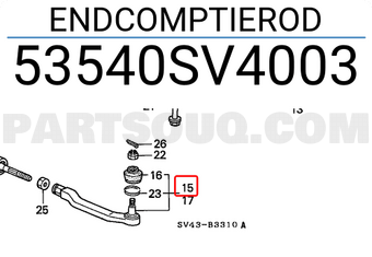 Honda 53540SV4003 ENDCOMPTIEROD