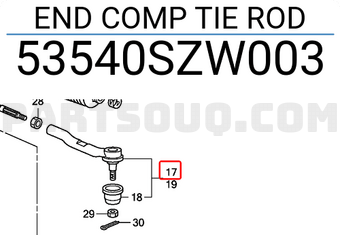 Honda 53540SZW003 END COMP TIE ROD