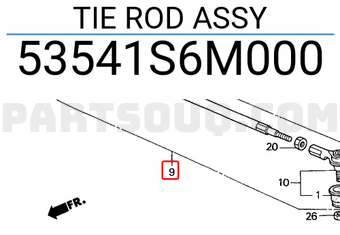 Honda 53541S6M000 TIE ROD ASSY
