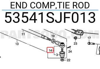 Honda 53541SJF013 END COMP,TIE ROD