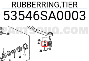Honda 53546SA0003 RUBBERRING,TIER