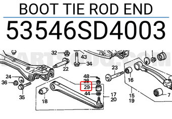 Honda 53546SD4003 BOOT TIE ROD END