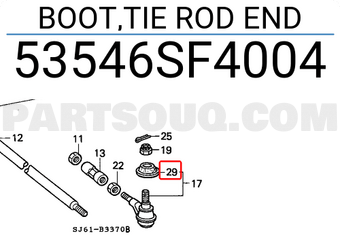 Honda 53546SF4004 BOOT,TIE ROD END