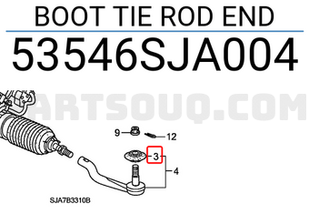 Honda 53546SJA004 BOOT TIE ROD END