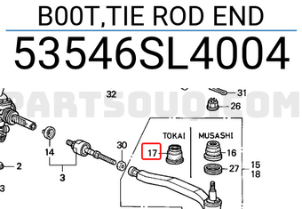 Honda 53546SL4004 B00T,TIE ROD END