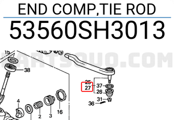 Honda 53560SH3013 END COMP,TIE ROD