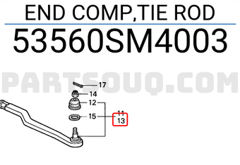 Honda 53560SM4003 END COMP,TIE ROD
