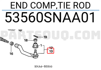 Honda 53560SNAA01 END COMP,TIE ROD