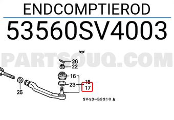 Honda 53560SV4003 ENDCOMPTIEROD