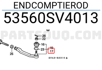 Honda 53560SV4013 ENDCOMPTIEROD