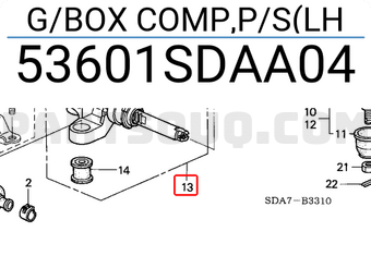 Honda 53601SDAA04 G/BOX COMP,P/S(LH