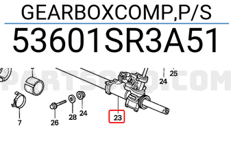 Honda 53601SR3A51 GEARBOXCOMP,P/S
