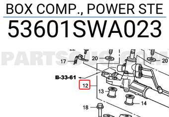 Honda 53601SWA023 BOX COMP., POWER STE