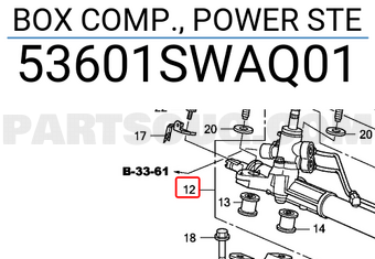 Honda 53601SWAQ01 BOX COMP., POWER STE