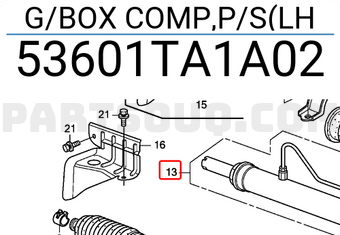 Honda 53601TA1A02 G/BOX COMP,P/S(LH