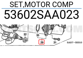 Honda 53602SAA023 SET,MOTOR COMP