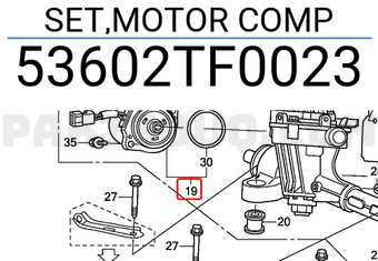 Honda 53602TF0023 SET,MOTOR COMP