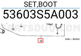 Honda 53603S5A003 SET,BOOT