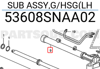 Honda 53608SNAA02 SUB ASSY,G/HSG(LH