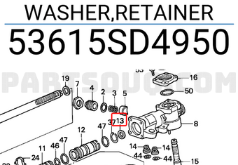 Honda 53615SD4950 WASHER,RETAINER