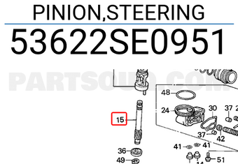 Honda 53622SE0951 PINION,STEERING