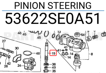 Honda 53622SE0A51 PINION STEERING