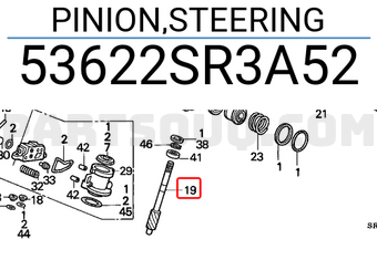 Honda 53622SR3A52 PINION,STEERING