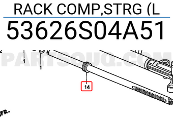 Honda 53626S04A51 RACK COMP,STRG (L