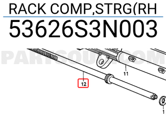 Honda 53626S3N003 RACK COMP,STRG(RH