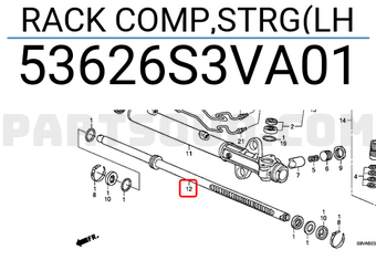 Honda 53626S3VA01 RACK COMP,STRG(LH