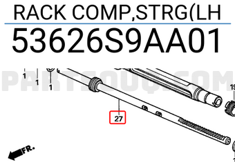 Honda 53626S9AA01 RACK COMP,STRG(LH