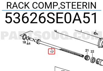 Honda 53626SE0A51 RACK COMP,STEERIN