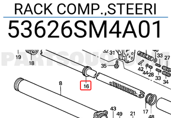Honda 53626SM4A01 RACK COMP.,STEERI