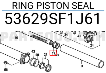 Honda 53629SF1J61 RING PISTON SEAL