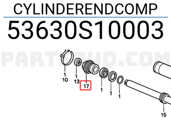 Honda 53630S10003 CYLINDERENDCOMP