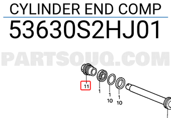 Honda 53630S2HJ01 CYLINDER END COMP